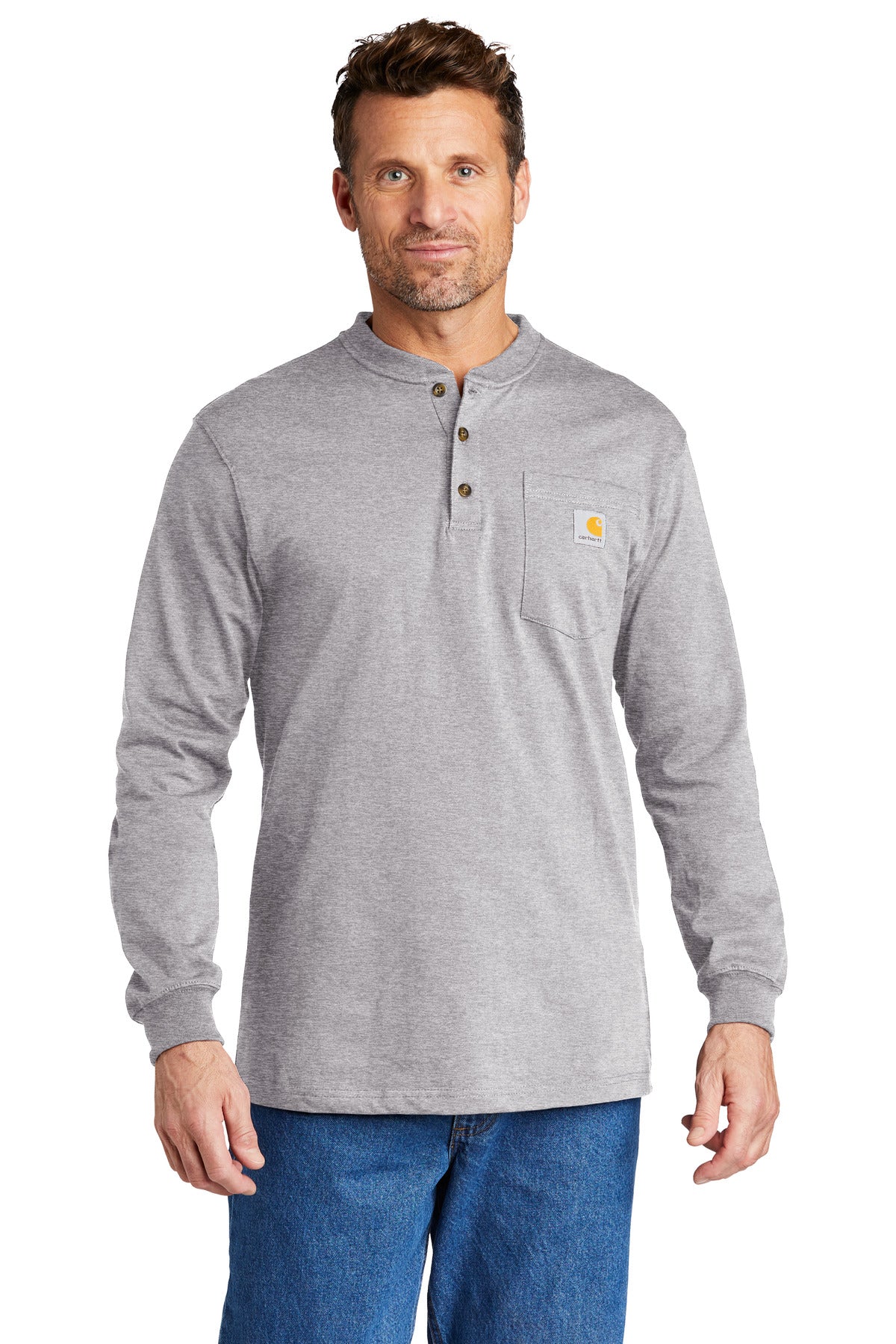 Carhartt Men's Long Sleeve Henley T-Shirt CTK128 Corporate Apparel Shirts & Tops
