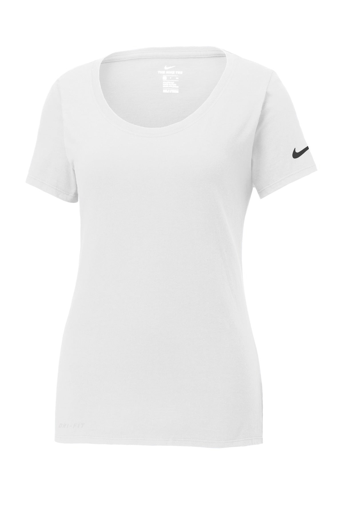 Nike Women's Dri-FIT Cotton/Poly Scoop Neck Tee Shirt. NKBQ5234 Corporate Apparel Shirts & Tops