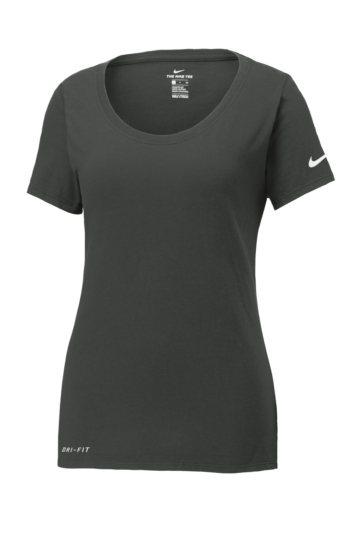 Nike Women's Dri-FIT Cotton/Poly Scoop Neck Tee Shirt. NKBQ5234 Corporate Apparel Shirts & Tops