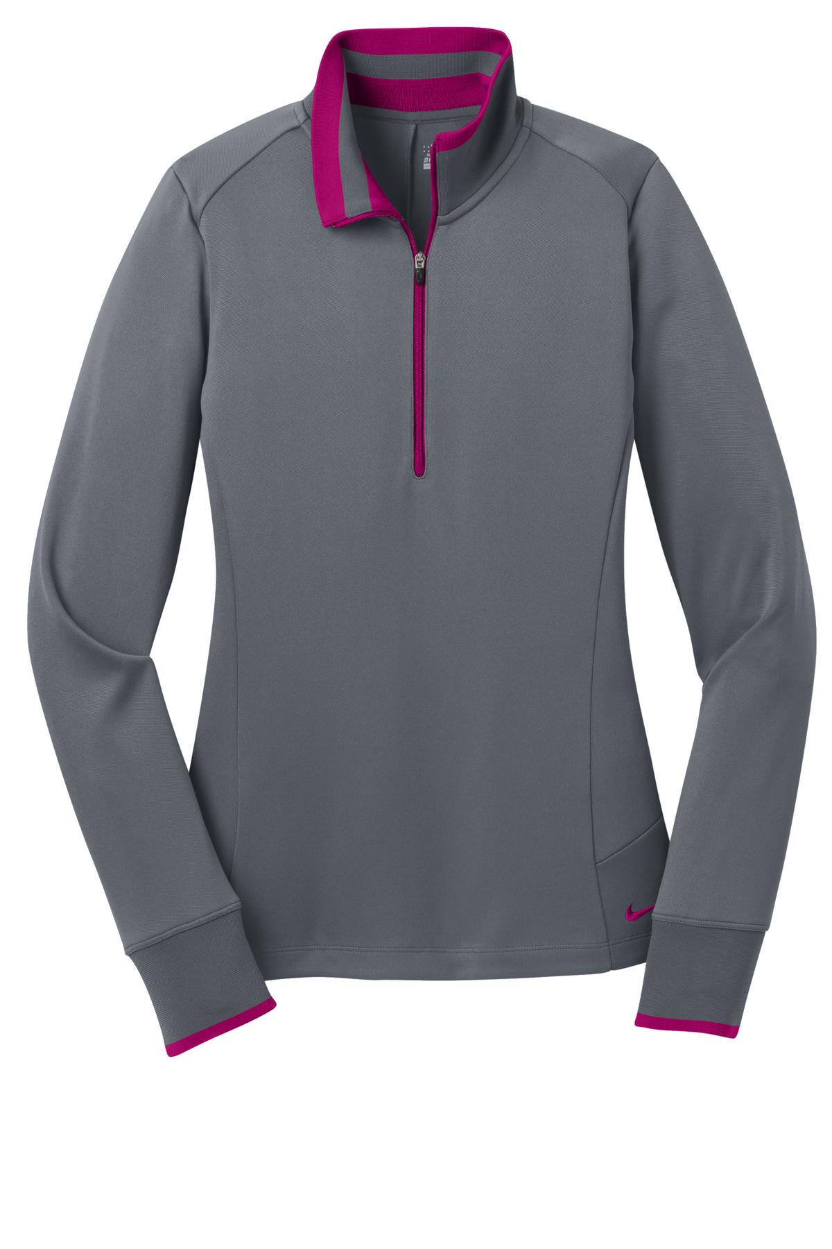 Nike Women's Dri-FIT 1/2 Zip Cover Up. 578674 Corporate Apparel Sweatshirts & Fleece