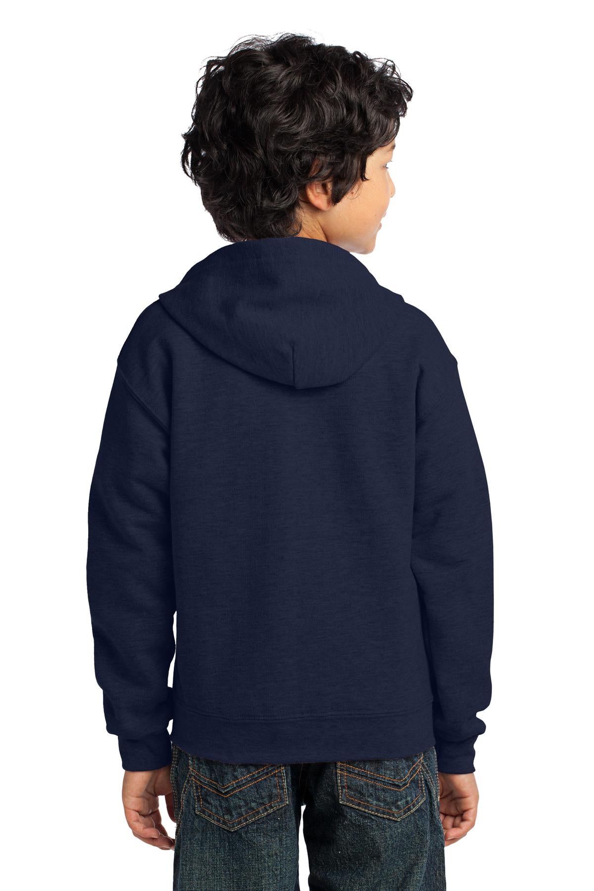 Gildan Youth Heavy Blend Full-Zip Hooded Sweatshirt Youth Apparel Hoodies & Sweatshirts