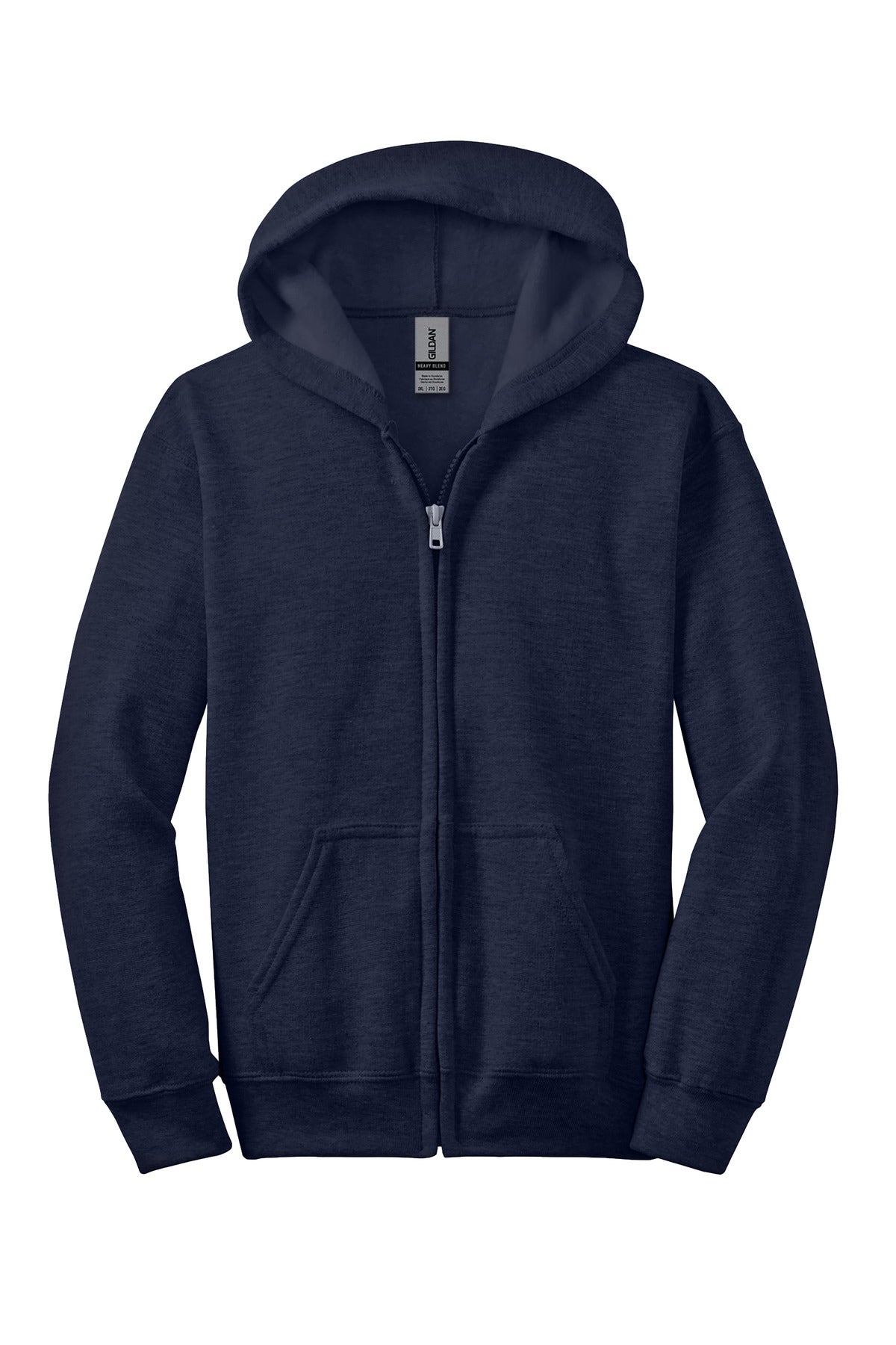 Gildan Youth Heavy Blend Full-Zip Hooded Sweatshirt Youth Apparel Hoodies & Sweatshirts