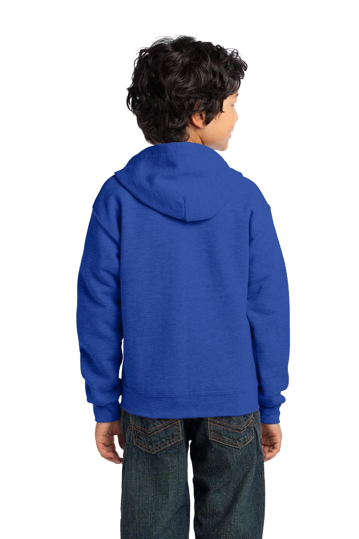 Gildan Youth Heavy Blend Full-Zip Hooded Sweatshirt Youth Apparel Hoodies & Sweatshirts