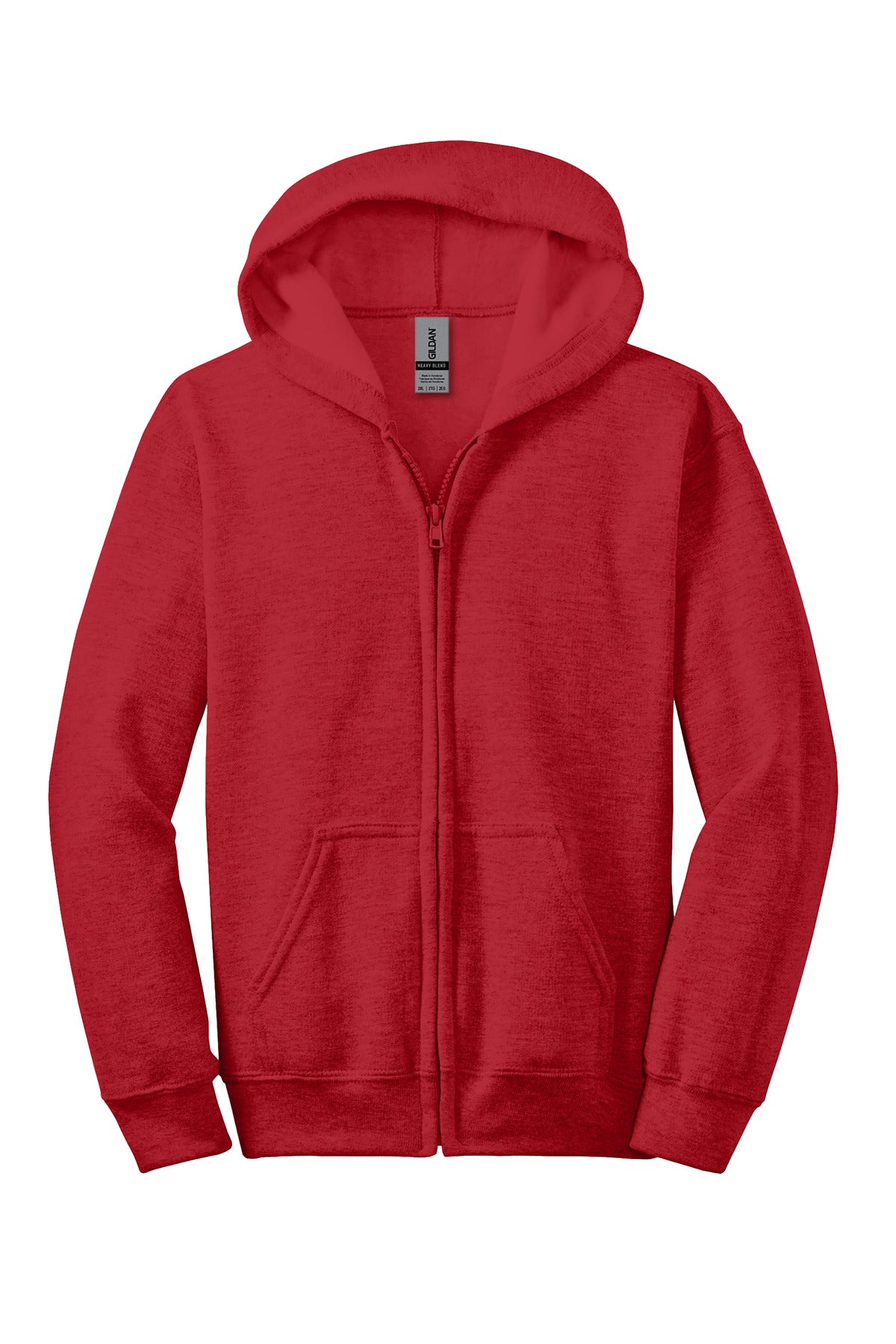 Gildan Youth Heavy Blend Full-Zip Hooded Sweatshirt Youth Apparel Hoodies & Sweatshirts