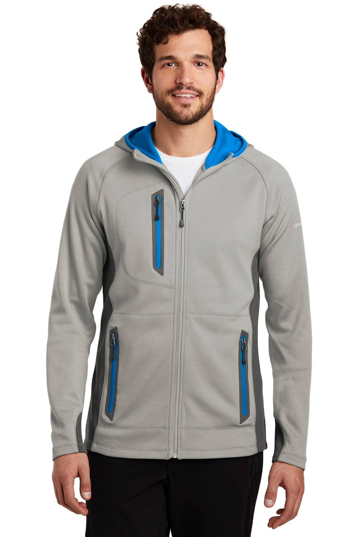 Eddie Bauer Men's Sport Hooded Full-Zip Fleece Jacket. EB244 Corporate Apparel Jackets & Vests