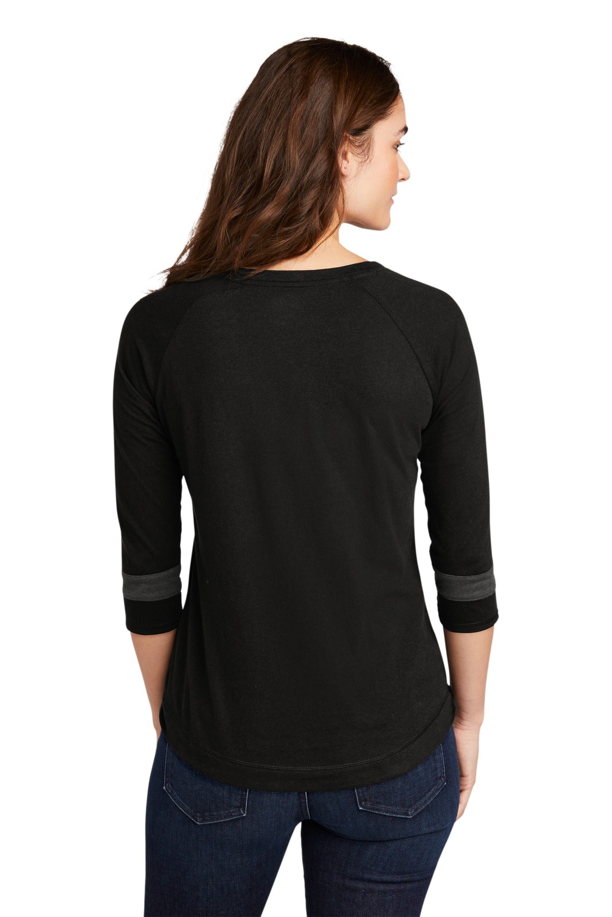 New Era Women's Tri-Blend 3/4-Sleeve Tee. LNEA136 Corporate Apparel Shirts & Tops