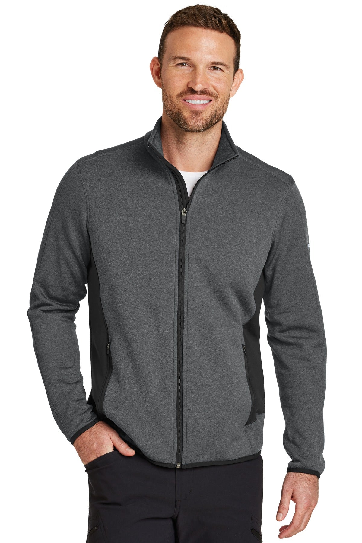 Eddie Bauer Men's Full-Zip Heather Stretch Fleece Jacket. EB238 Corporate Apparel Jackets & Vests