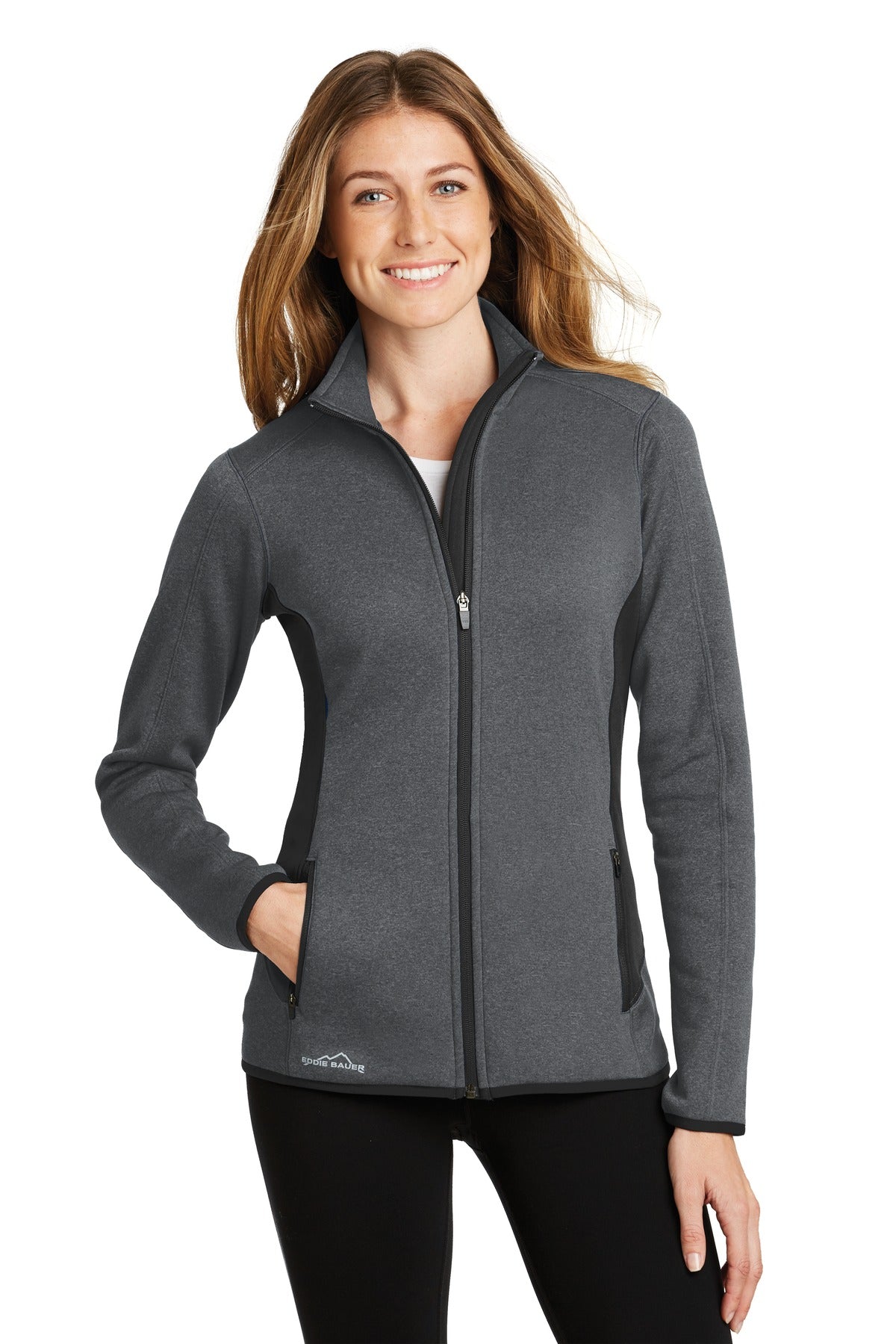 Eddie Bauer Women's Full-Zip Heather Stretch Fleece Jacket. EB239 Corporate Apparel Jackets & Vests