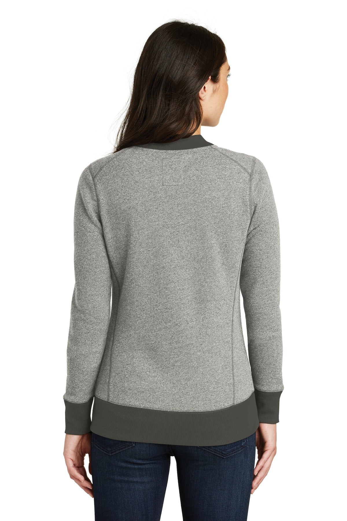 New Era Women's French Terry Baseball Full-Zip. LNEA503 Corporate Apparel Sweatshirts & Fleece