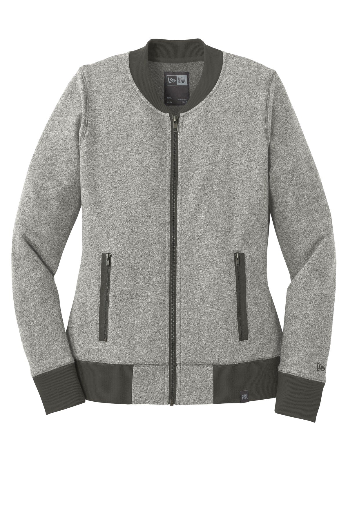 New Era Women's French Terry Baseball Full-Zip. LNEA503 Corporate Apparel Sweatshirts & Fleece