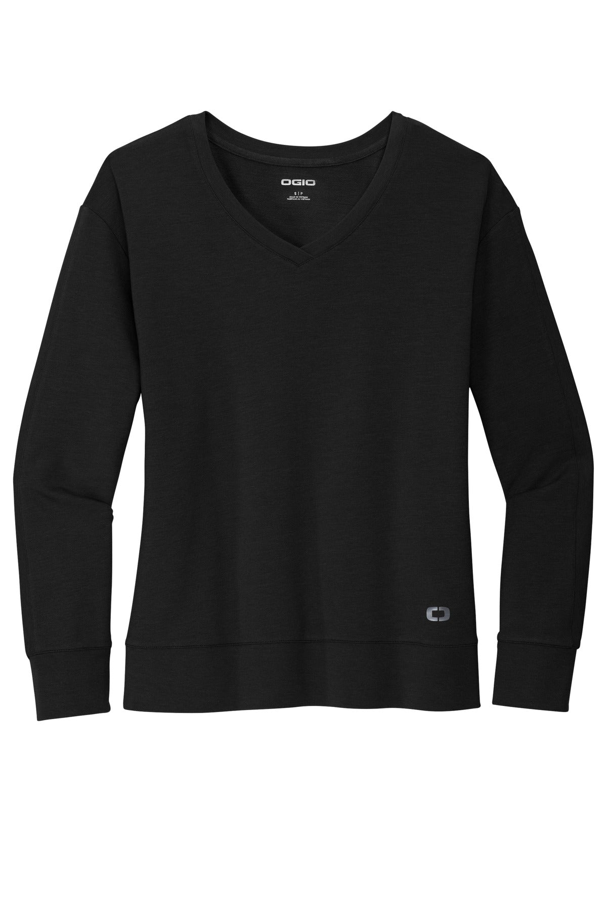 OGIO Women's Luuma Flex Long Sleeve V-Neck. LOG825 Corporate Apparel Shirts & Tops