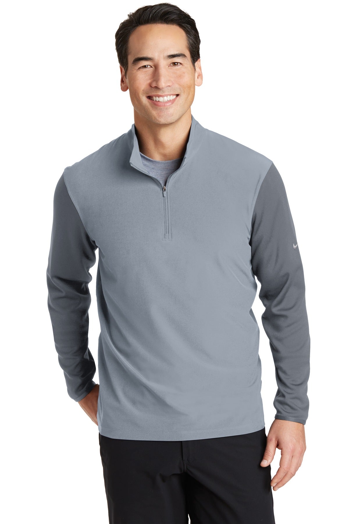 Nike Men's Dri-FIT Fabric Mix 1/2-Zip Cover-Up. 746102 Corporate Apparel Sweatshirts & Fleece