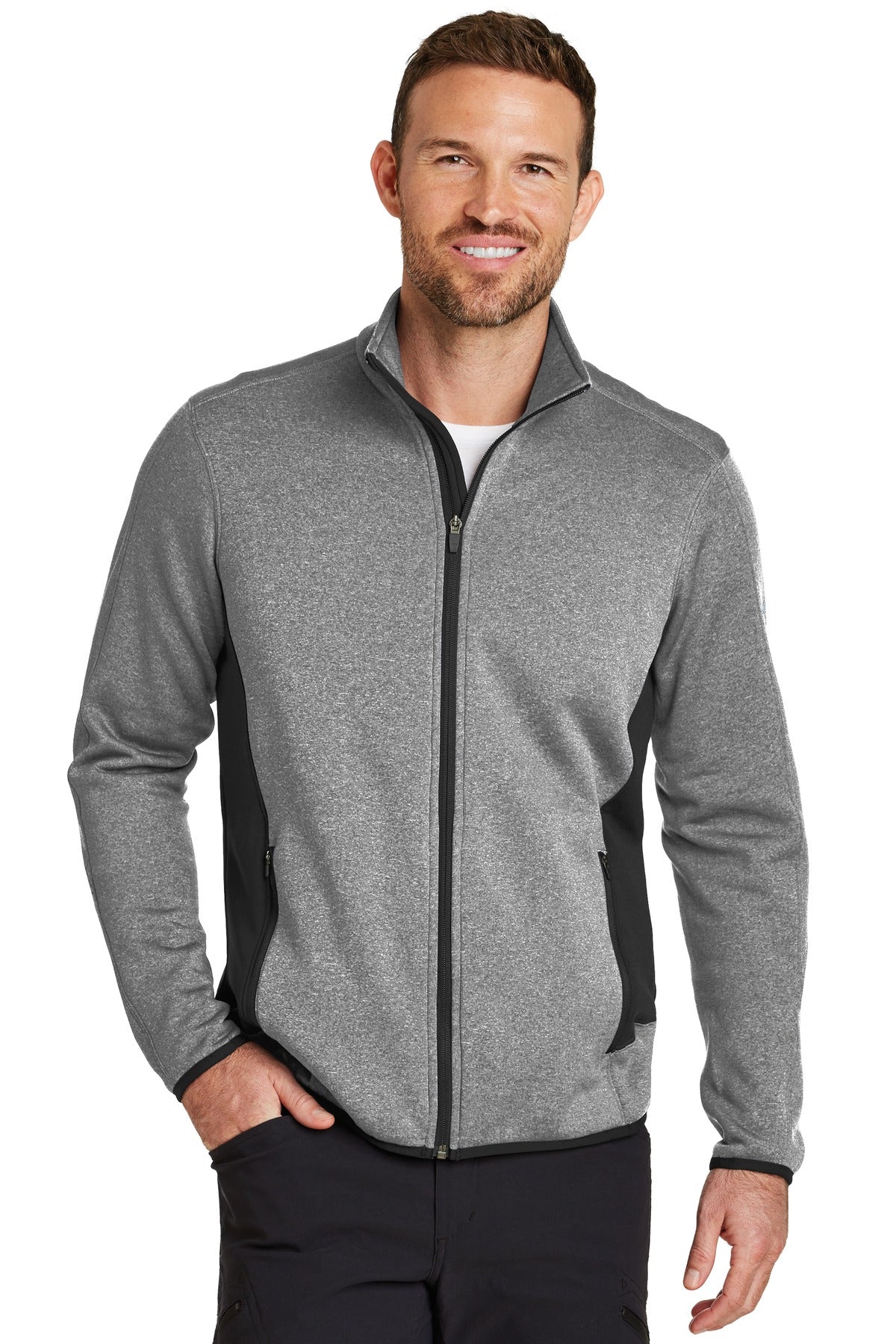 Eddie Bauer Men's Full-Zip Heather Stretch Fleece Jacket. EB238 Corporate Apparel Jackets & Vests