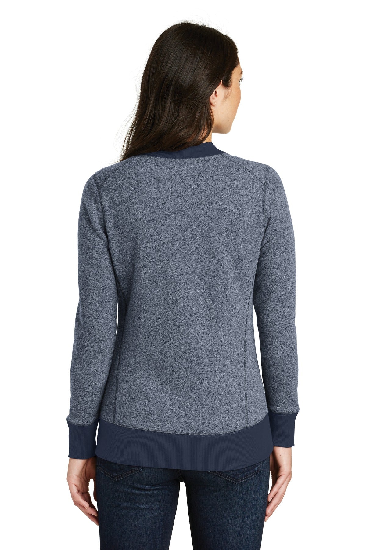 New Era Women's French Terry Baseball Full-Zip. LNEA503 Corporate Apparel Sweatshirts & Fleece