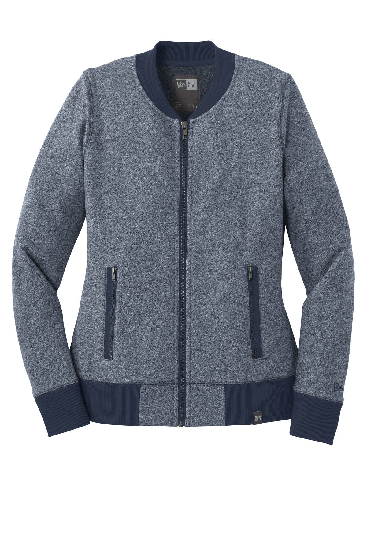 New Era Women's French Terry Baseball Full-Zip. LNEA503 Corporate Apparel Sweatshirts & Fleece