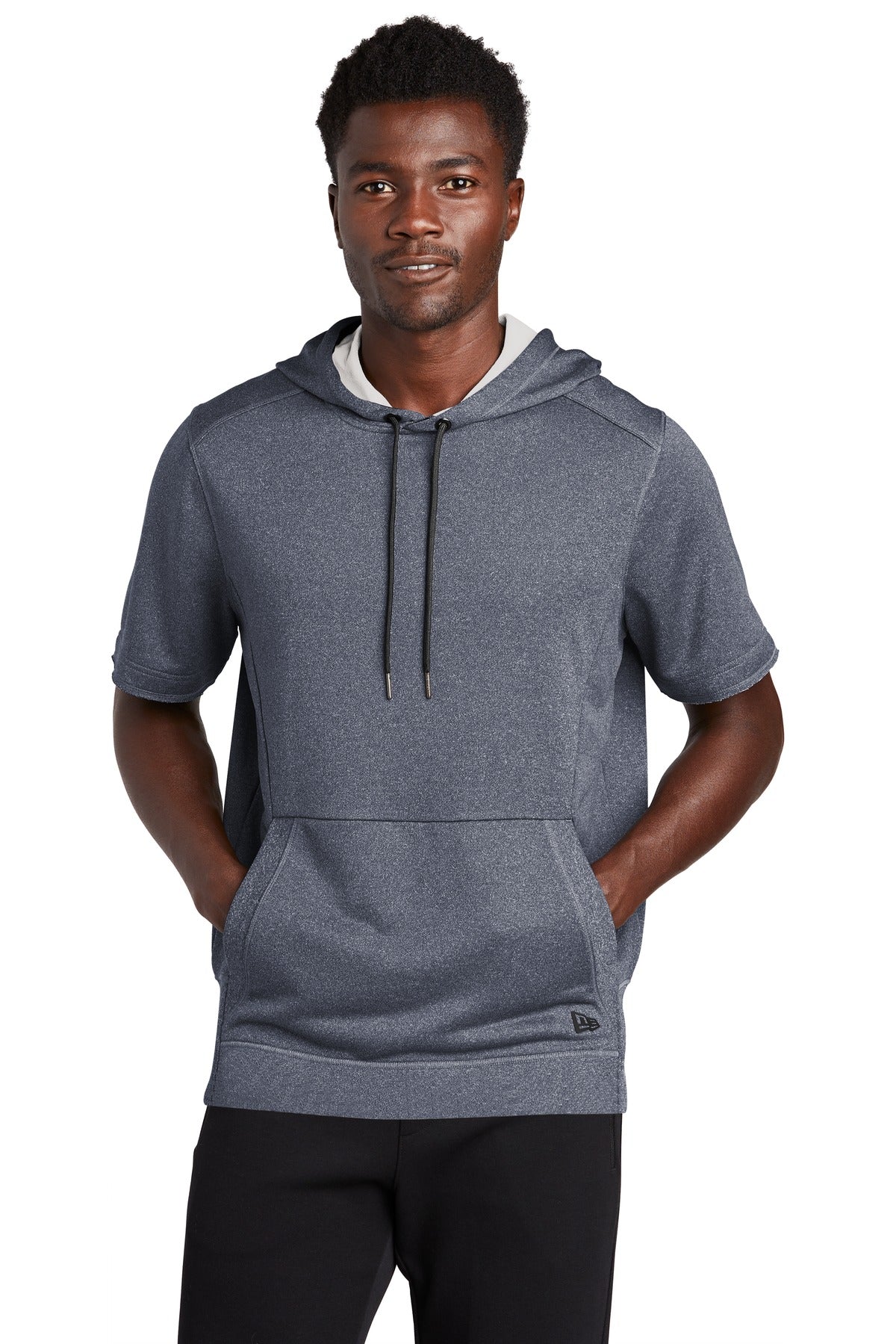 New Era Men's Performance Terry Short Sleeve Hoodie. NEA533 Corporate Apparel Sweatshirts & Fleece