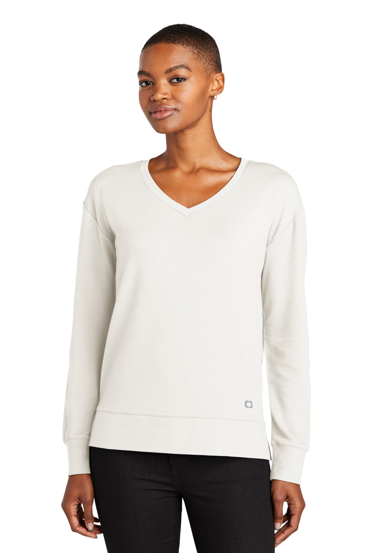 OGIO Women's Luuma Flex Long Sleeve V-Neck. LOG825 Corporate Apparel Shirts & Tops