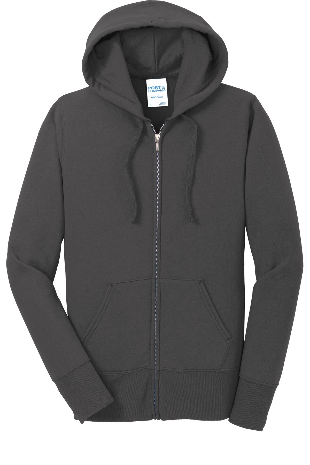 Port & Company Women's Core Fleece Full-Zip Hooded Sweatshirt Womens Apparel Sweatshirts & Fleece
