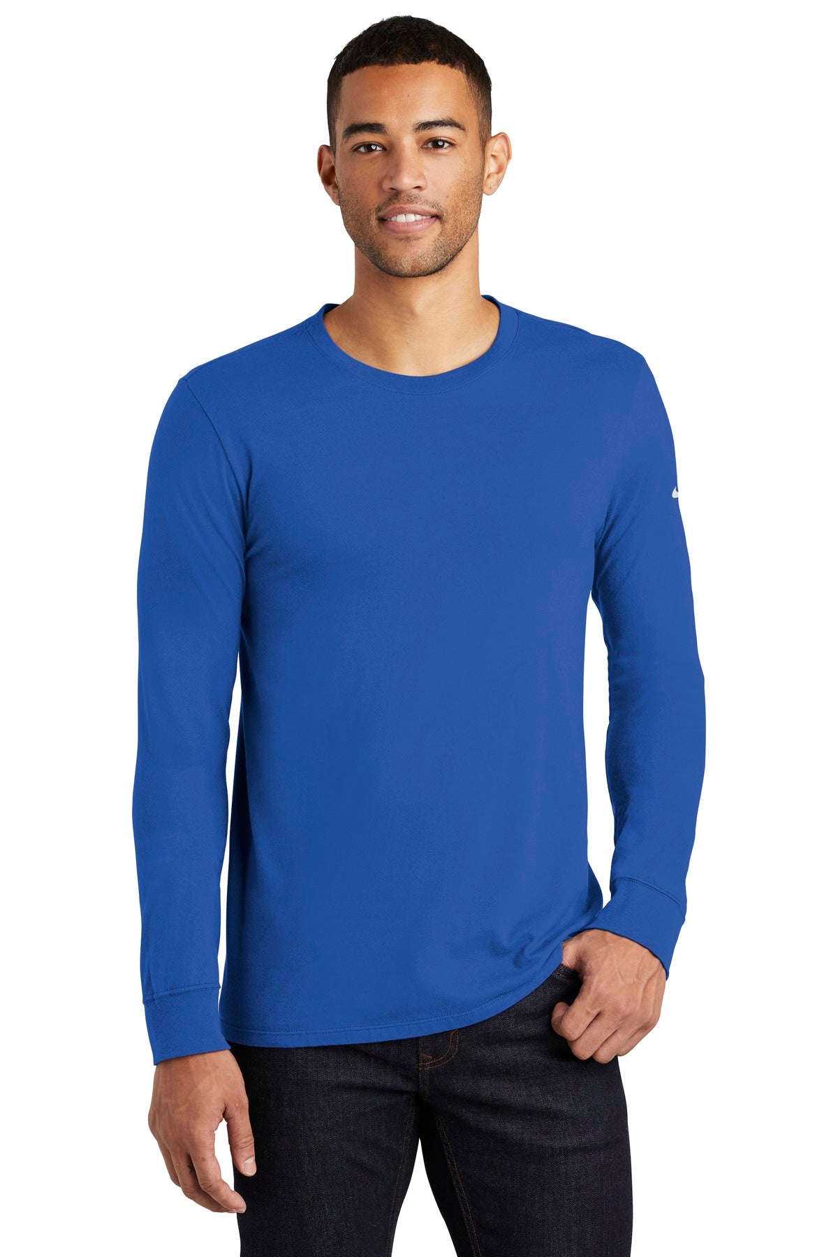 Nike Men's Core Cotton Long Sleeve Tee Shirt. NKBQ5232 Corporate Apparel Shirts & Tops