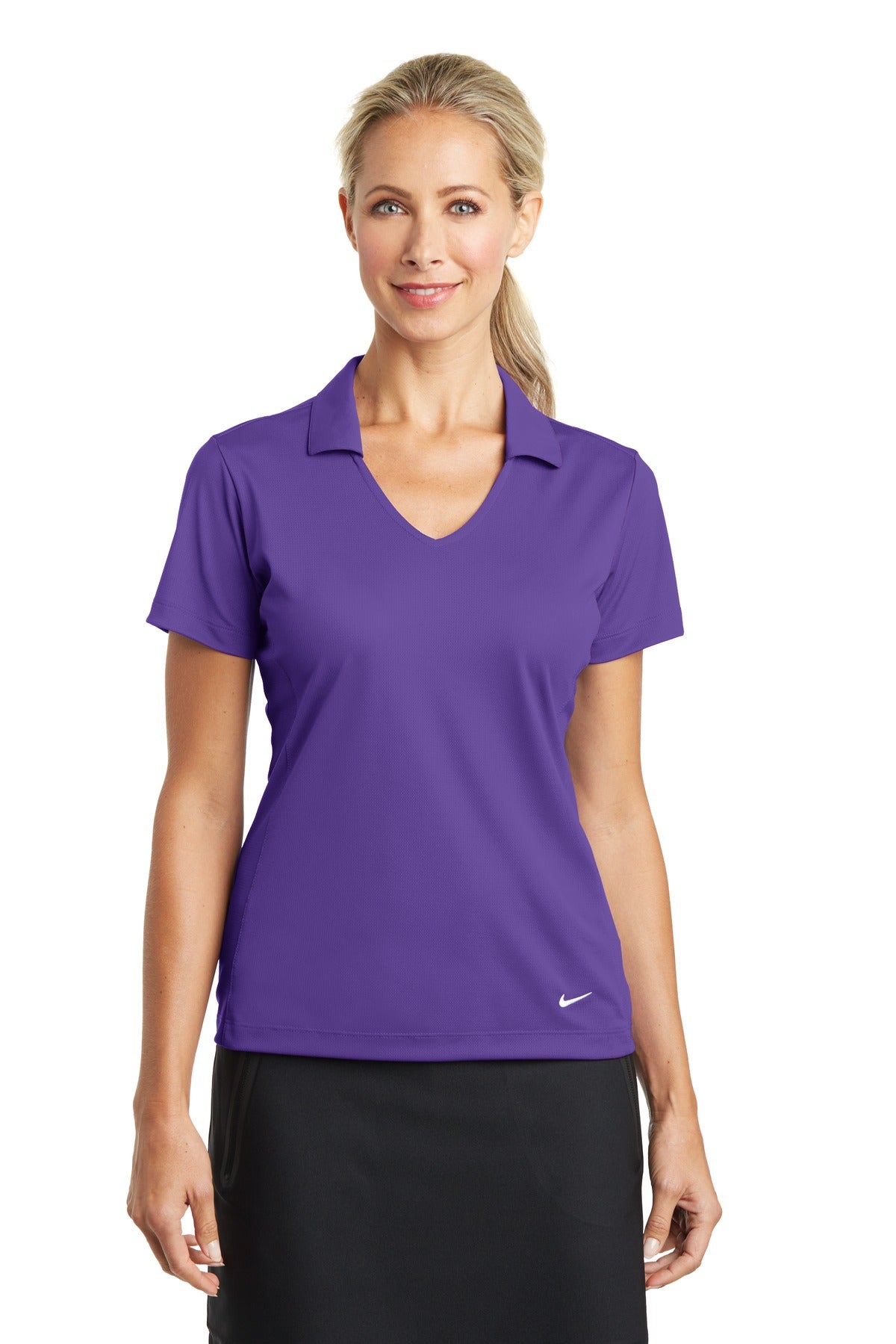 Nike Women's Dri-FIT Vertical Mesh Polo. 637165 Corporate Apparel Shirts & Tops