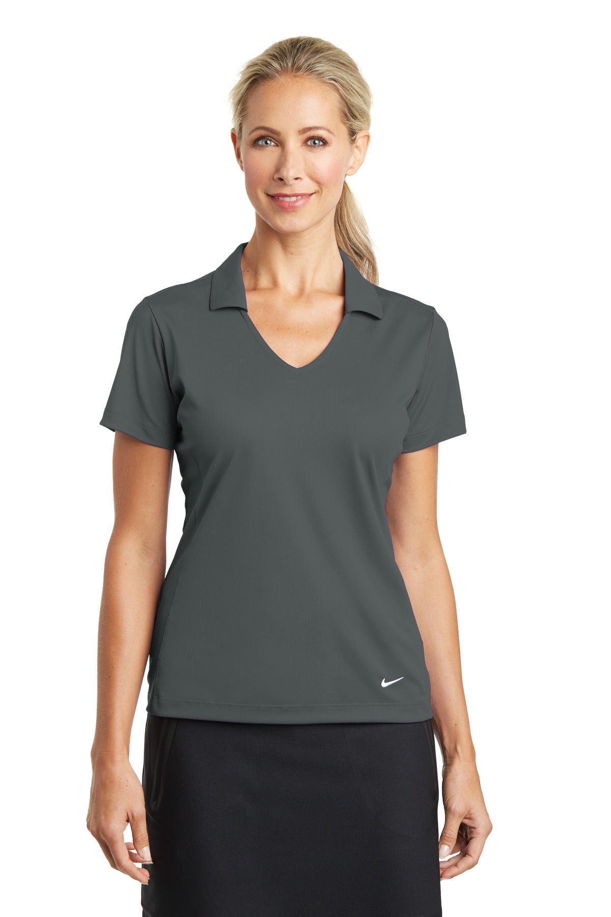 Nike Women's Dri-FIT Vertical Mesh Polo. 637165 Corporate Apparel Shirts & Tops