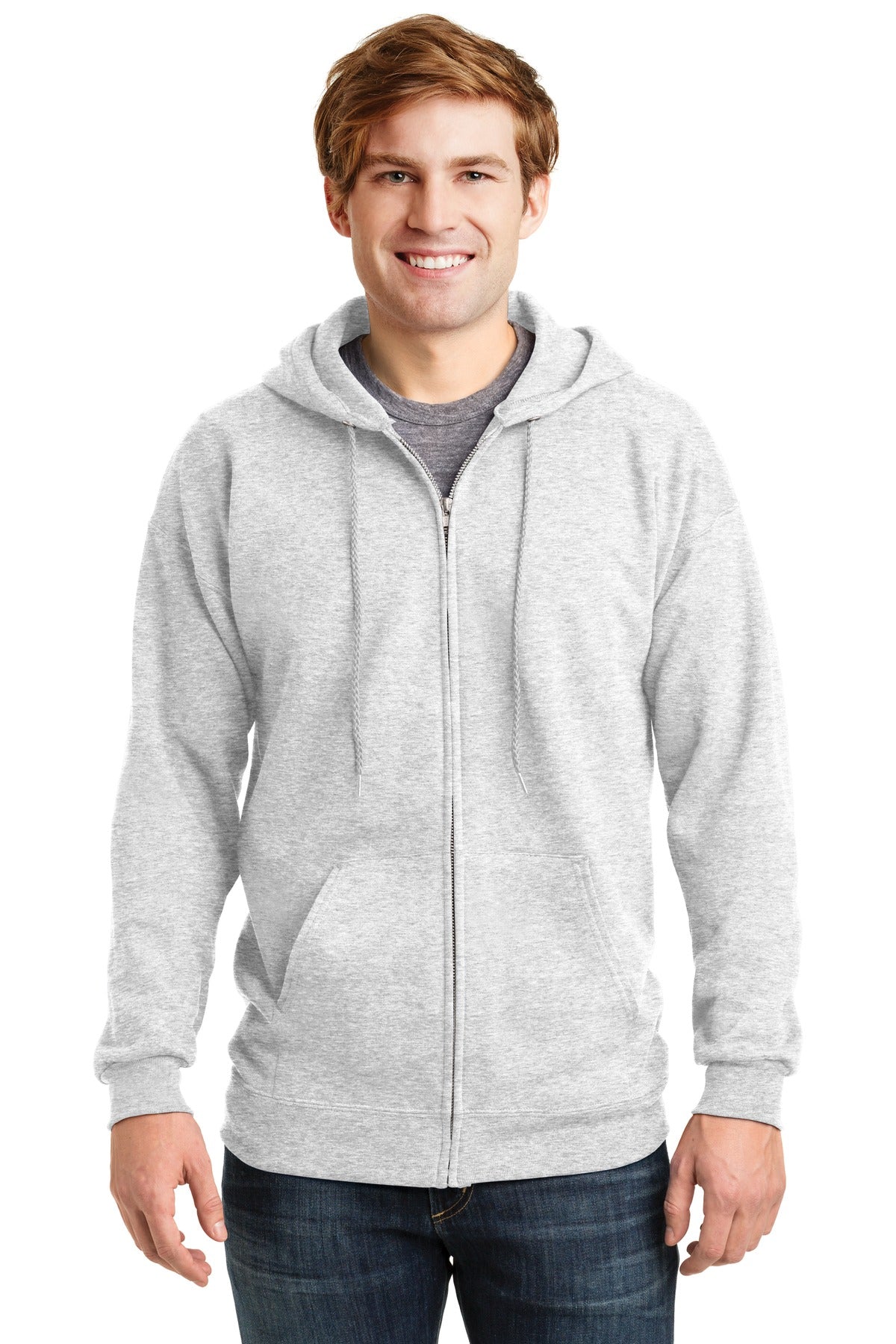 Hanes Men's Ultimate Cotton Full-Zip Hooded Sweatshirt-1