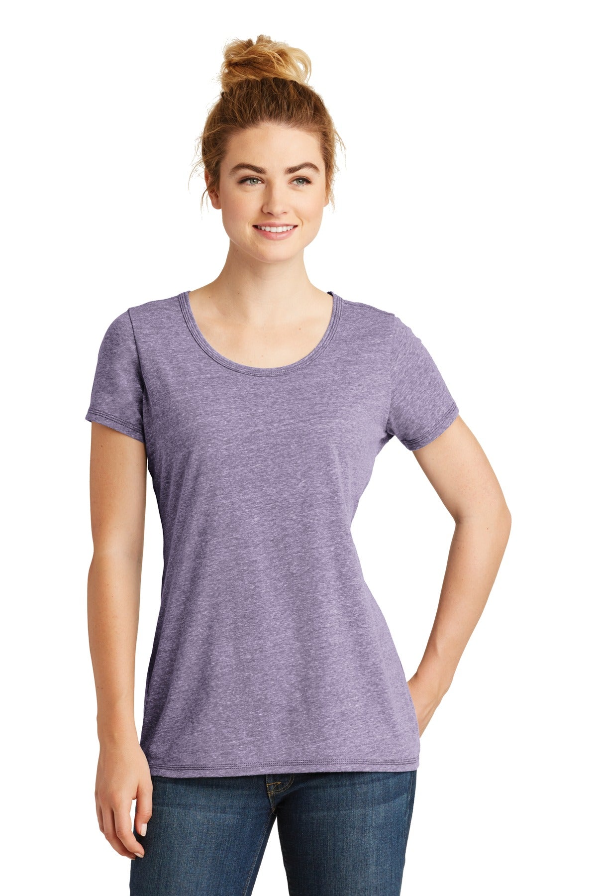 New Era Women's Tri-Blend Performance Scoop Tee. LNEA130 Corporate Apparel Shirts & Tops