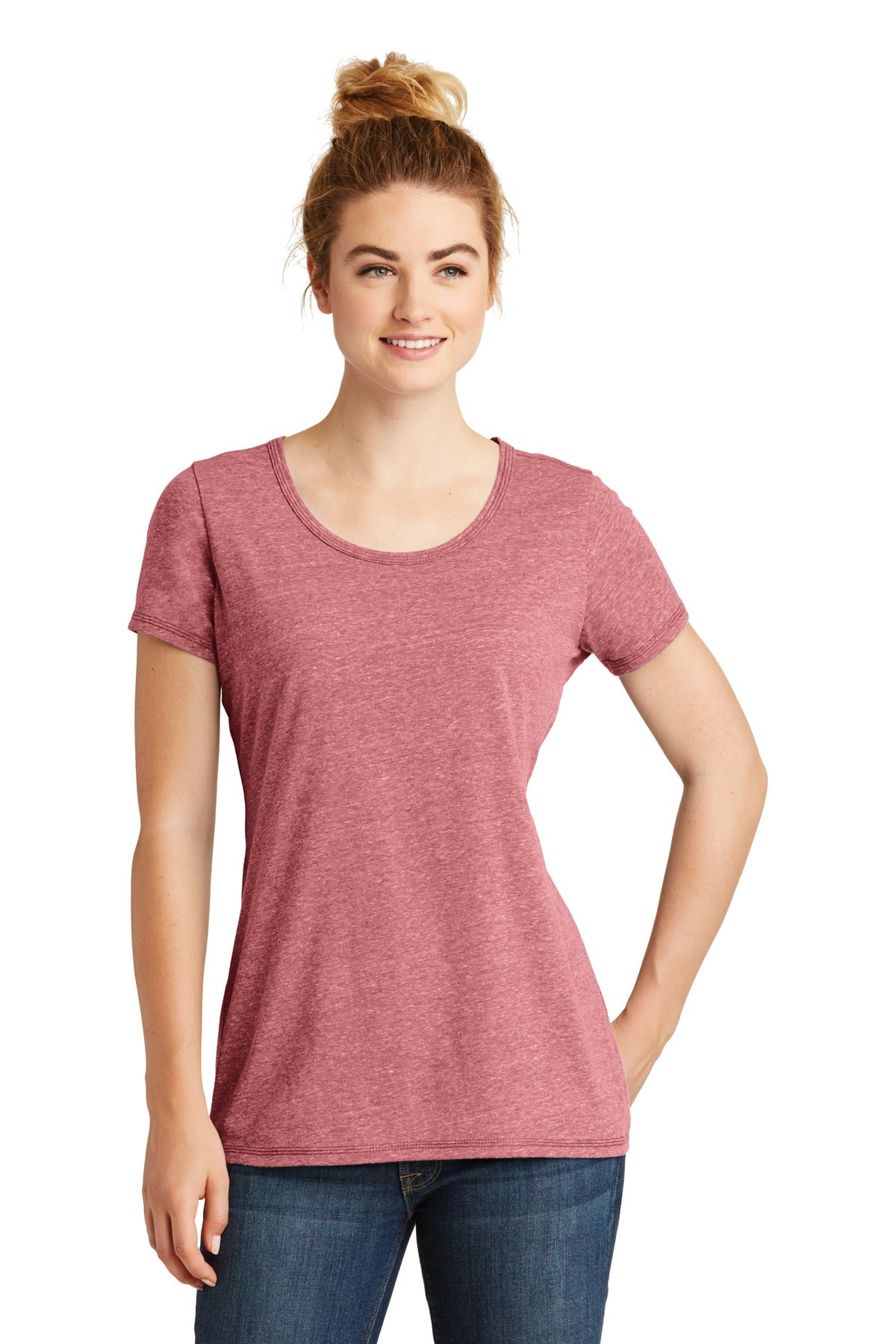 New Era Women's Tri-Blend Performance Scoop Tee. LNEA130 Corporate Apparel Shirts & Tops