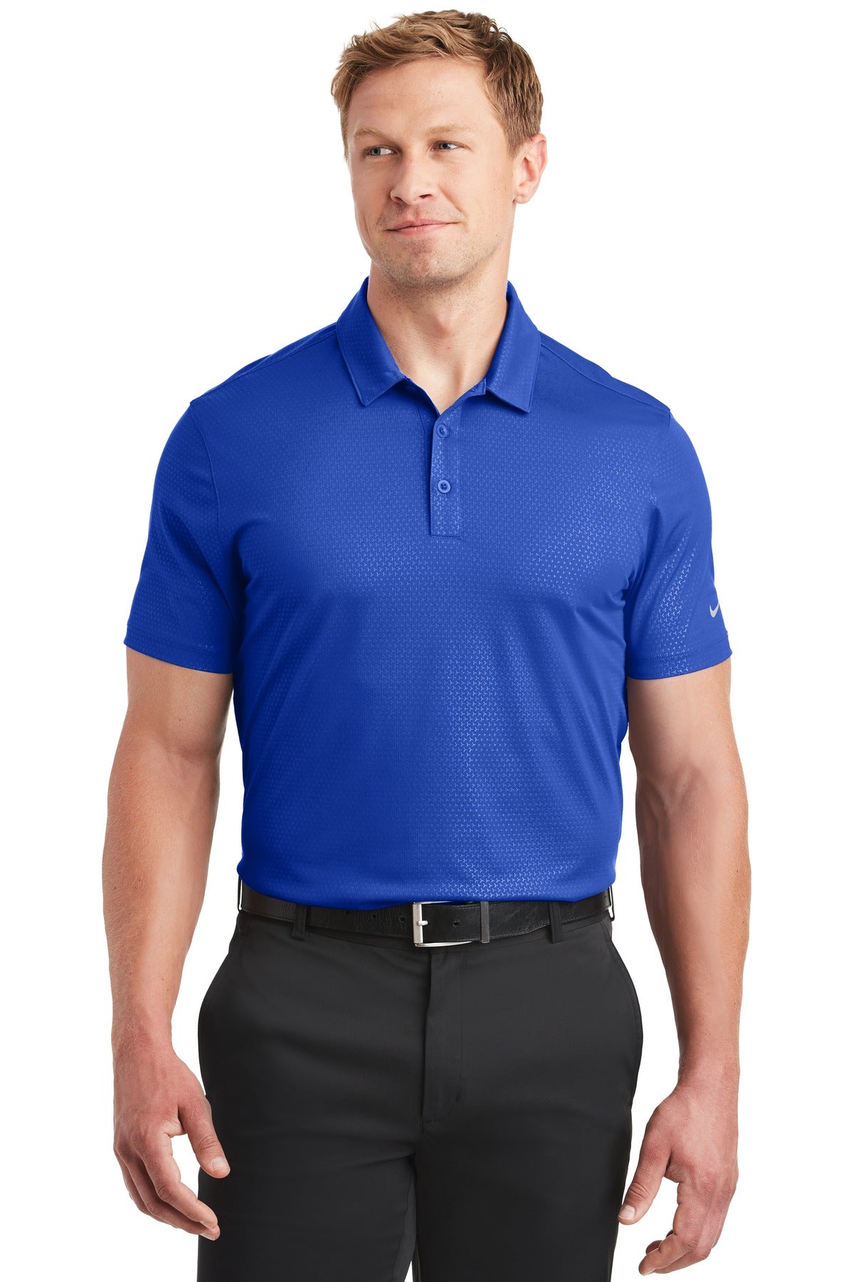 Nike Men's Dri-FIT Embossed Tri-Blade Polo. 838964 Corporate Apparel Shirts & Tops