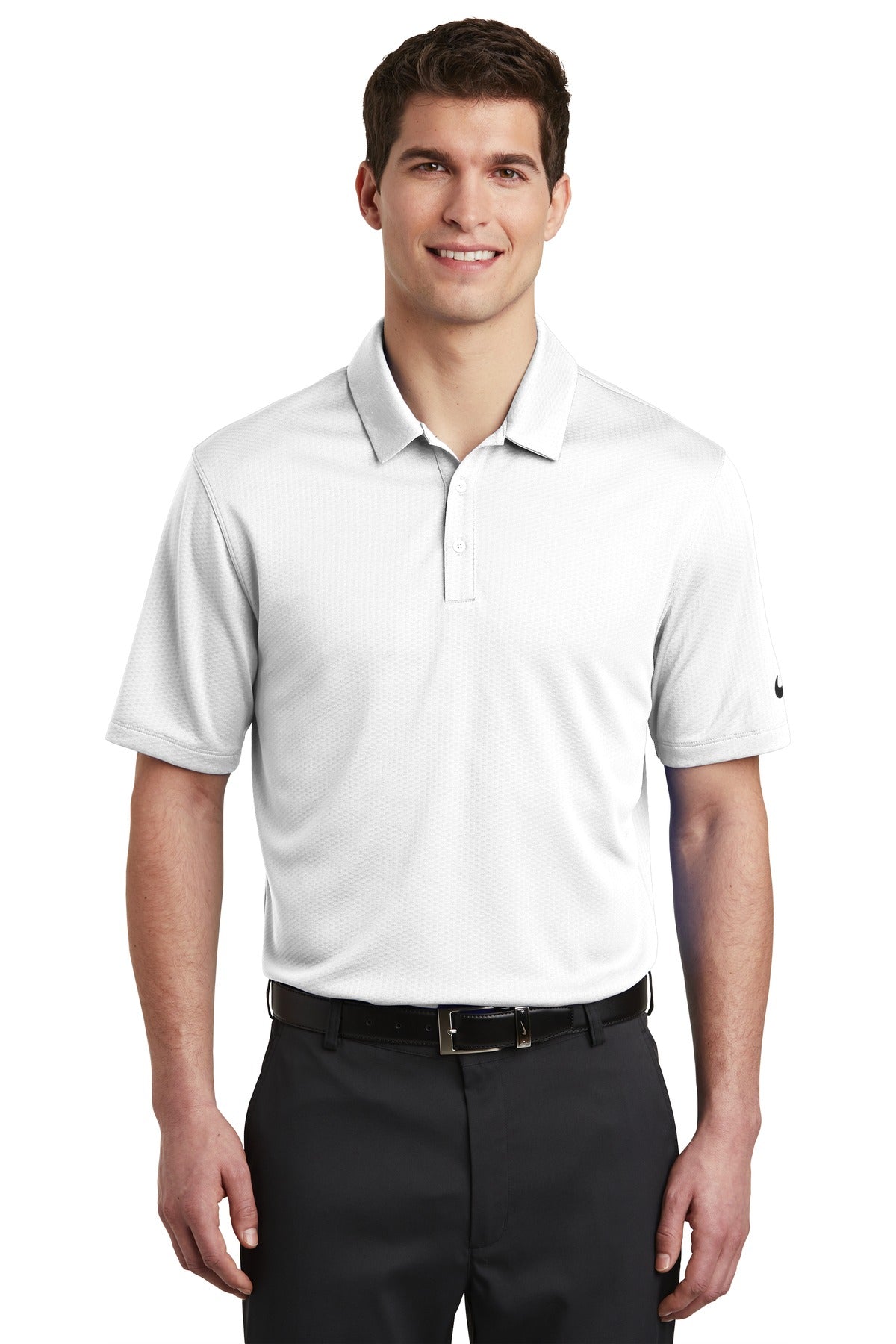 Nike Men's Dri-FIT Hex Textured Polo. NKAH6266 Corporate Apparel Shirts & Tops