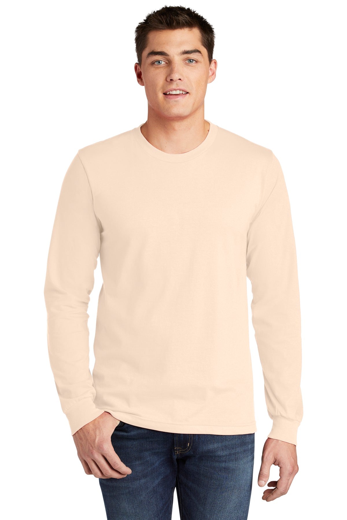 American Apparel Men's Fine Jersey Long Sleeve T-Shirt. 2007W Mens Apparel Shirts & Tops