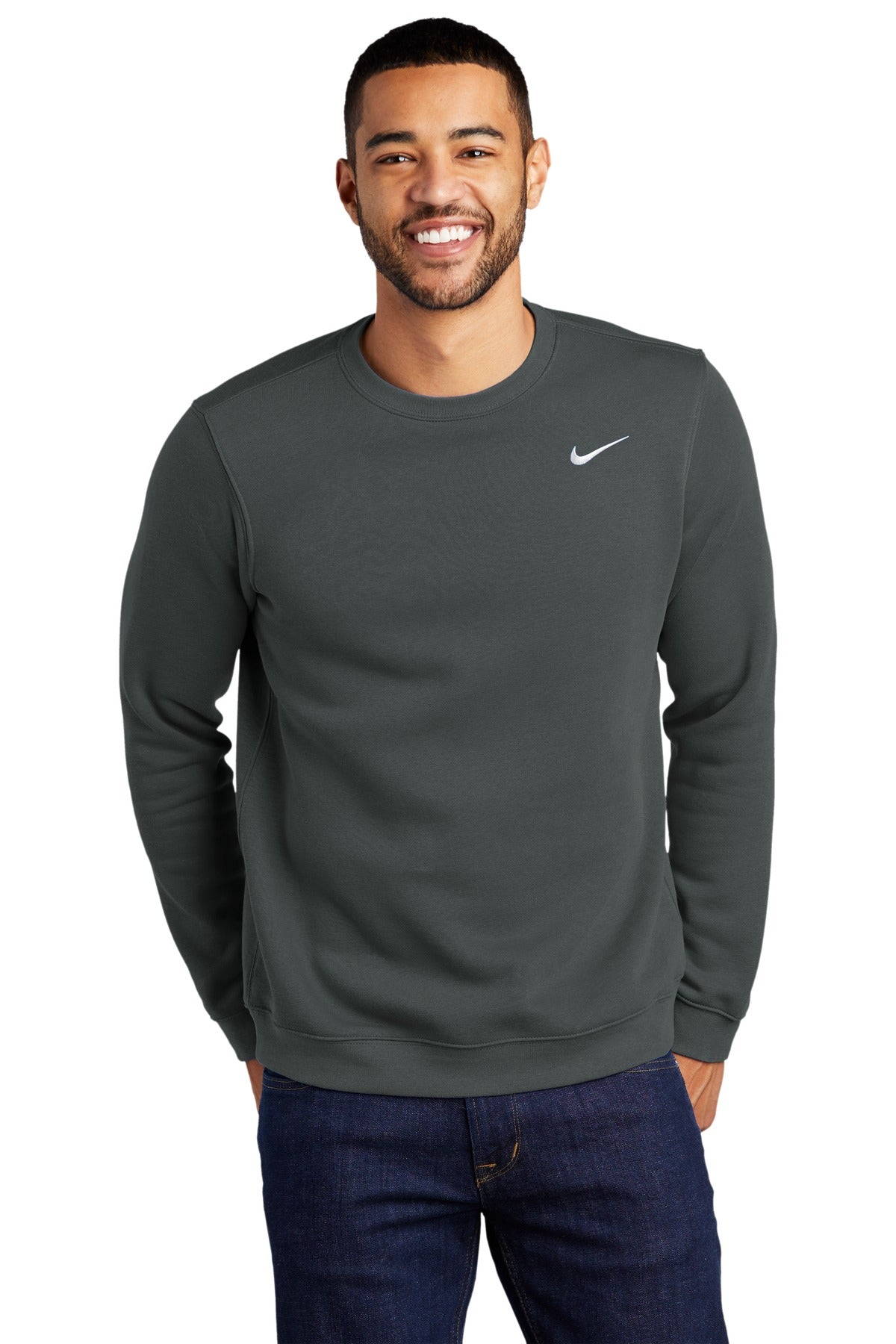 Nike Men's Club Fleece Crew. CJ1614 Corporate Apparel Sweatshirts & Fleece