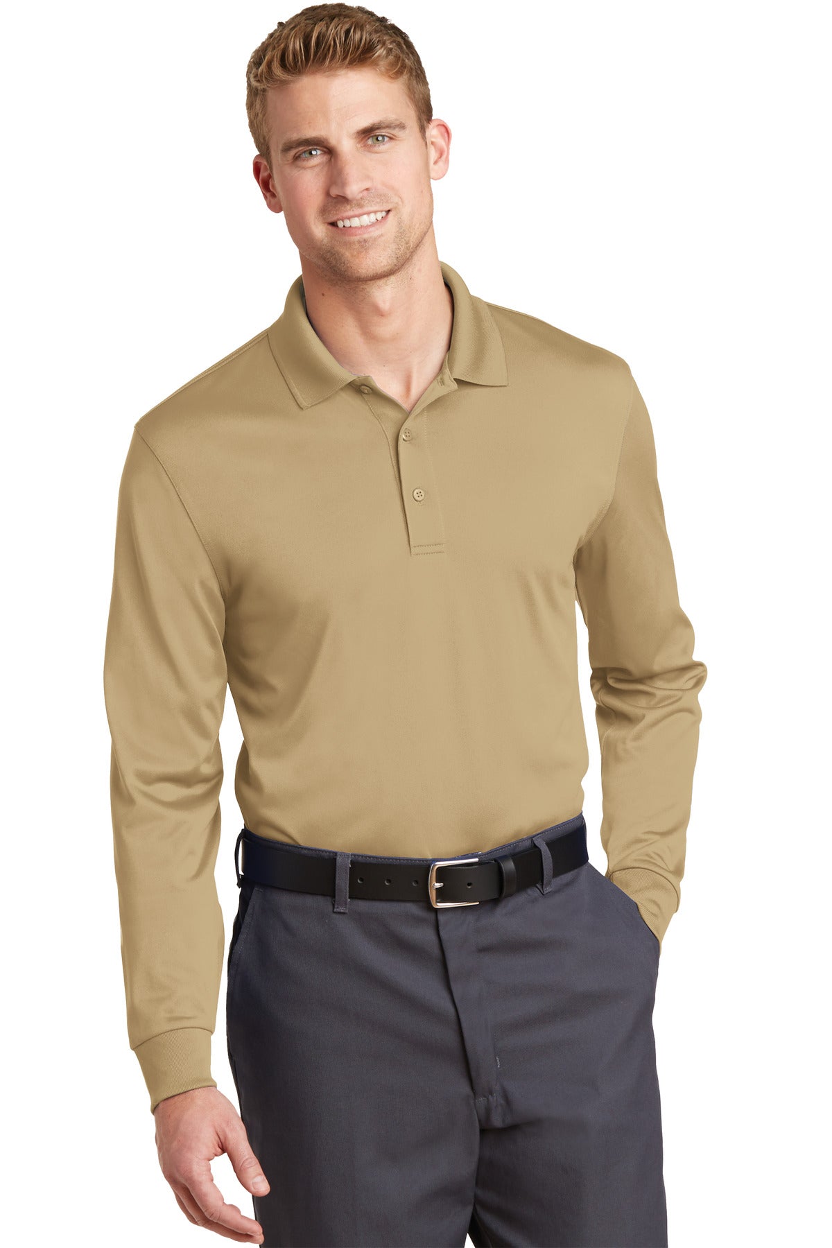 CornerStone Men's Select Snag-Proof Long Sleeve Polo. CS412LS Mens Apparel Shirts & Tops