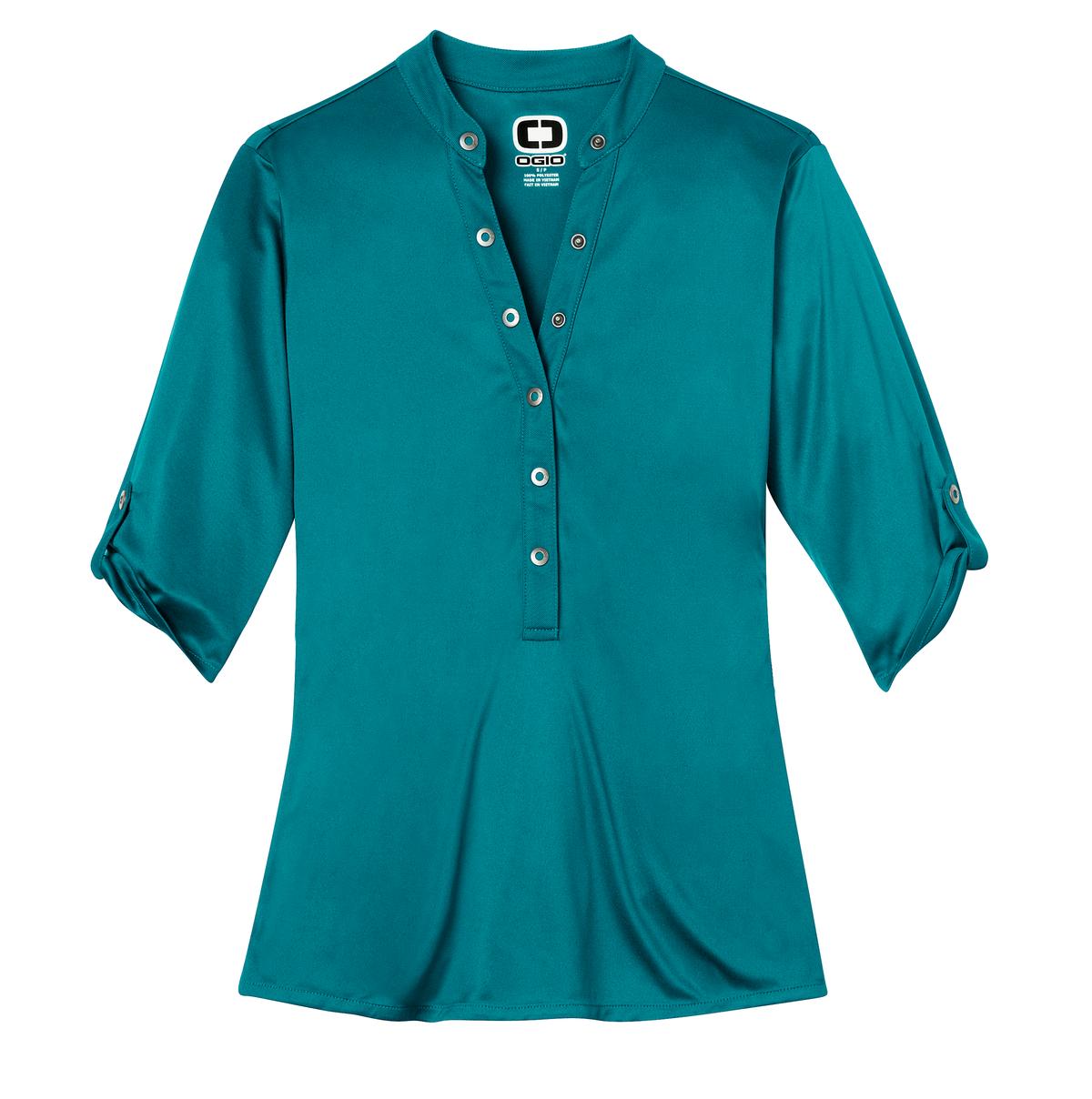 OGIO Women's Crush Henley. LOG111 Corporate Apparel Shirts & Tops