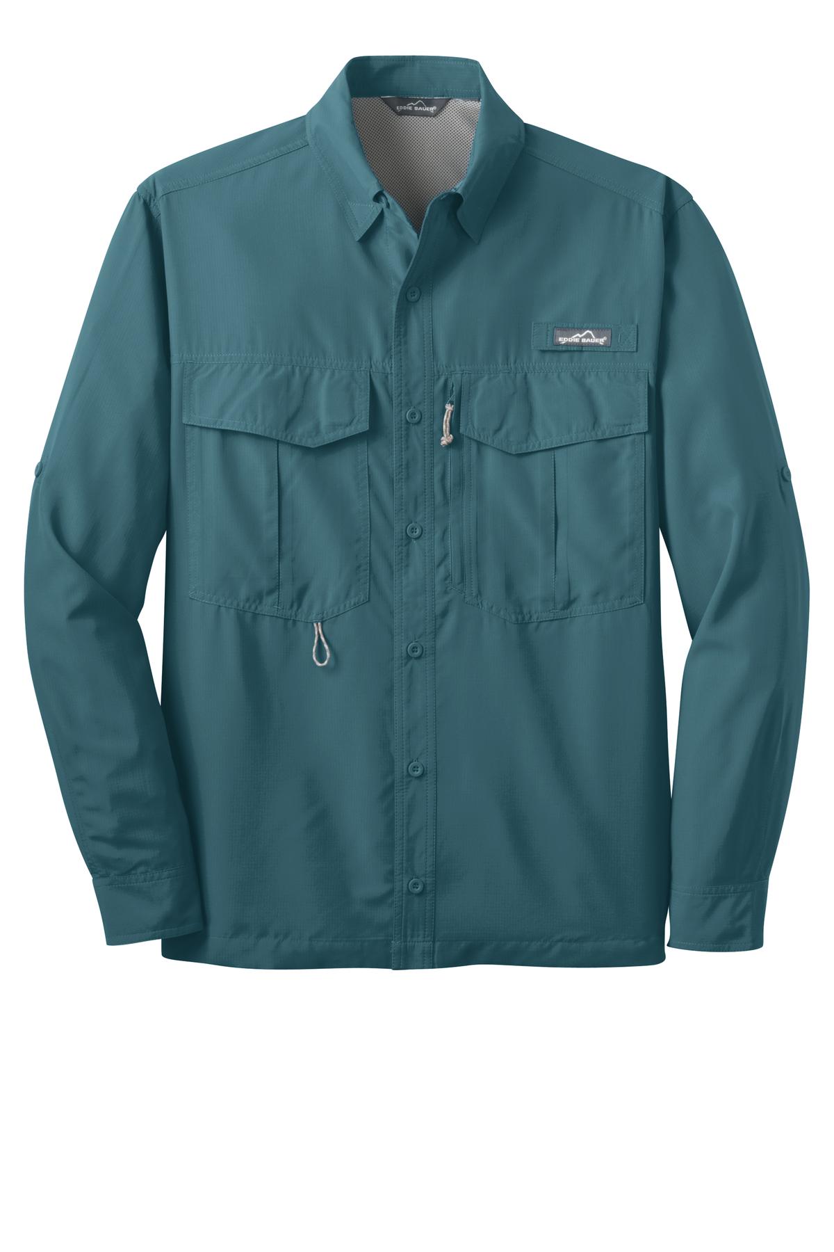 Eddie Bauer Men's Long Sleeve Performance Fishing Shirt. EB600 Corporate Apparel Shirts & Tops
