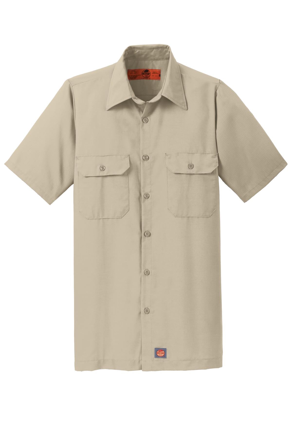 Red Kap Men's Ripstop Short Sleeve Work Shirt. SY60 Corporate Apparel Shirts & Tops