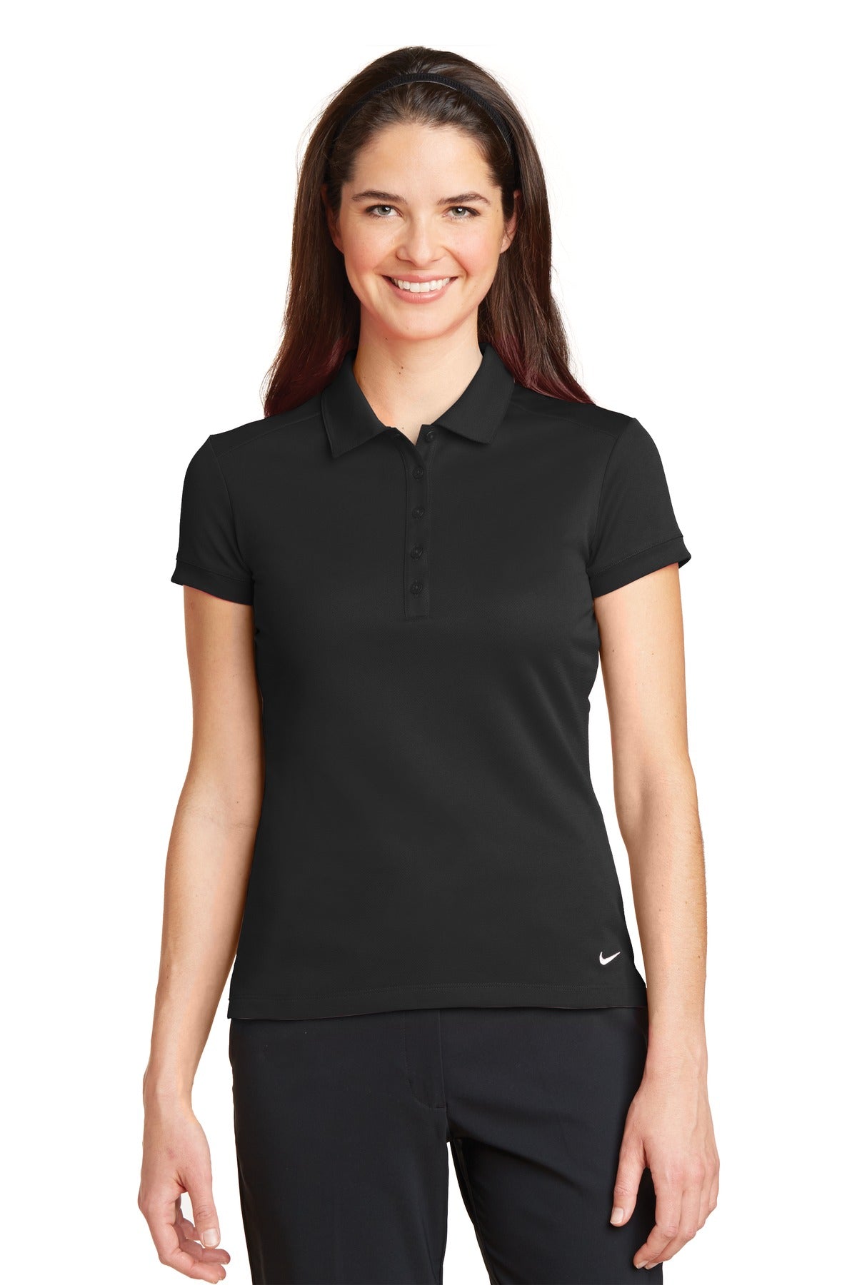 Nike Women's Dri-FIT Solid Icon Pique Modern Fit Polo. 746100 Corporate Apparel Shirts & Tops