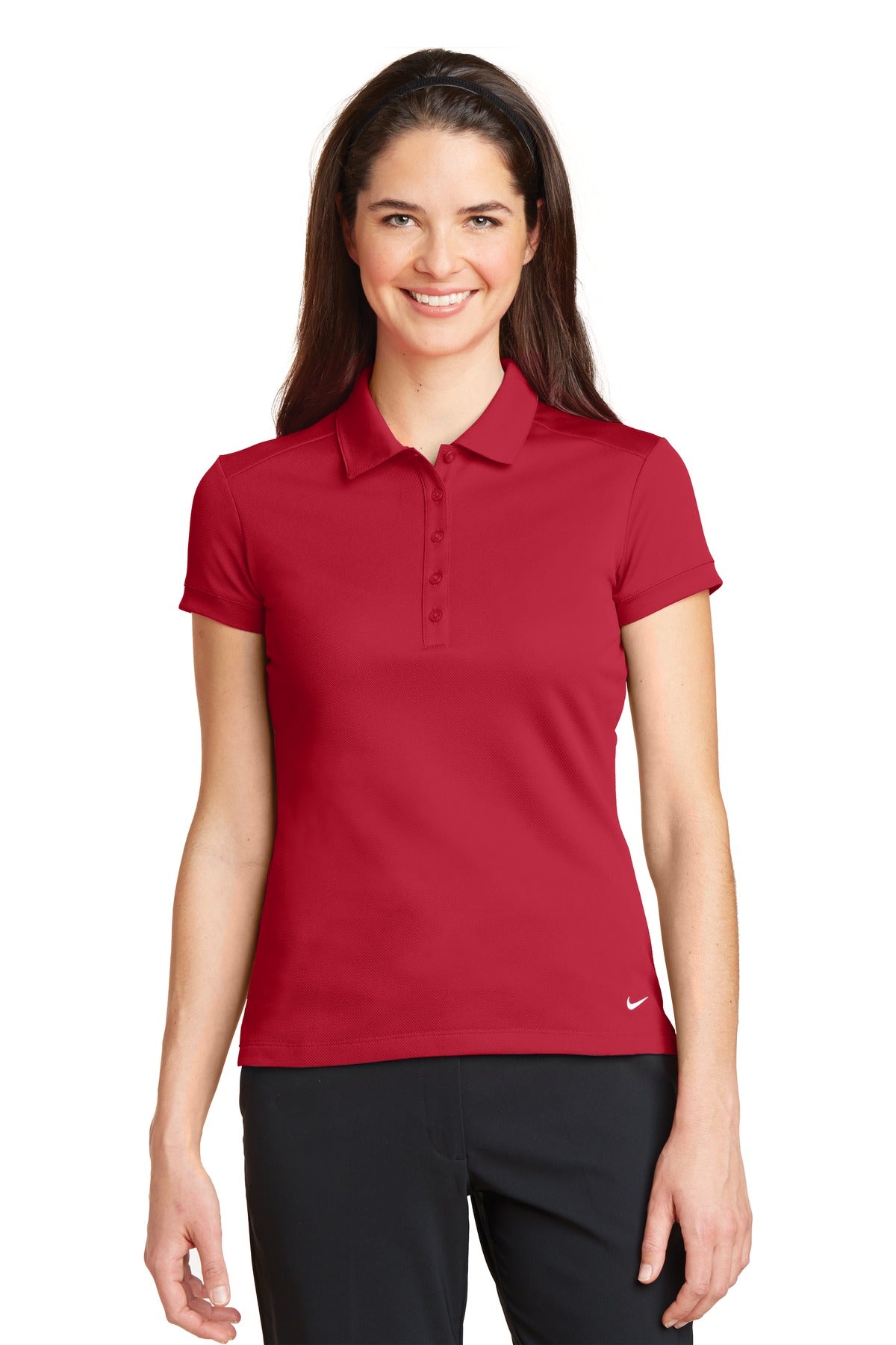 Nike Women's Dri-FIT Solid Icon Pique Modern Fit Polo. 746100 Corporate Apparel Shirts & Tops