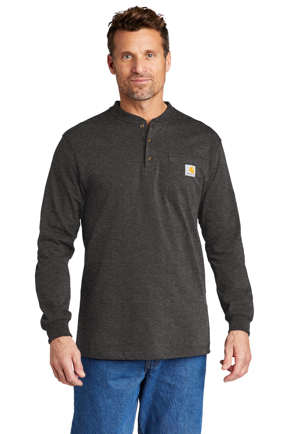 Carhartt Men's Long Sleeve Henley T-Shirt CTK128 Corporate Apparel Shirts & Tops