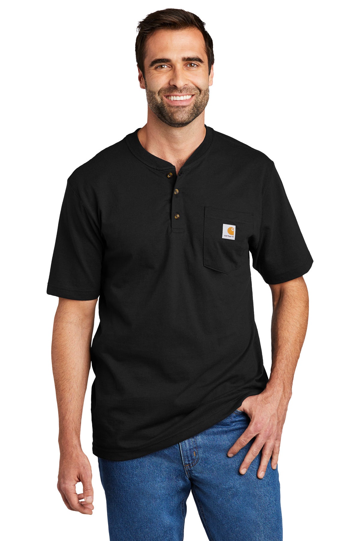 Carhartt Men's Short Sleeve Henley T-Shirt CTK84 Corporate Apparel Shirts & Tops