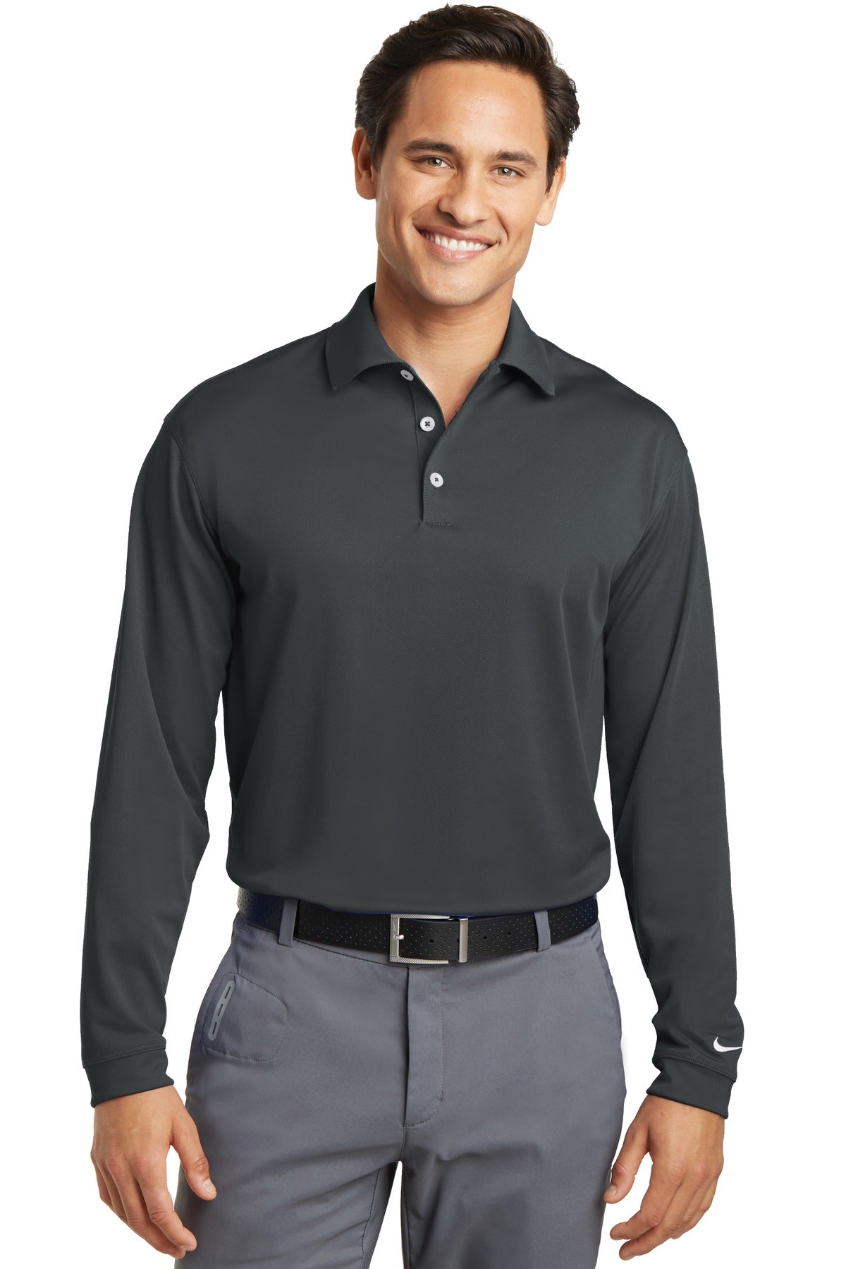 Nike Men's Tall Long Sleeve Dri-FIT Stretch Tech Polo. 604940 Corporate Apparel Shirts & Tops
