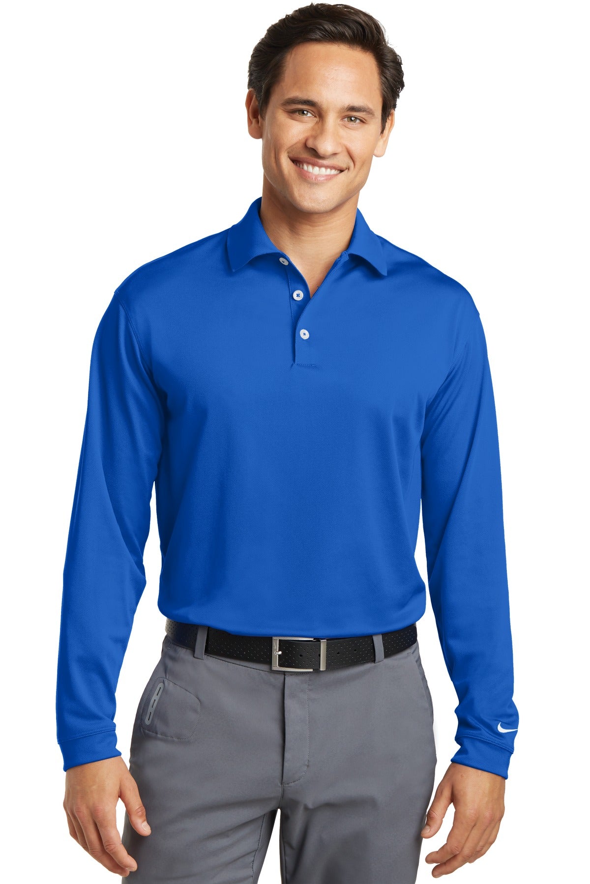 Nike Men's Tall Long Sleeve Dri-FIT Stretch Tech Polo. 604940 Corporate Apparel Shirts & Tops