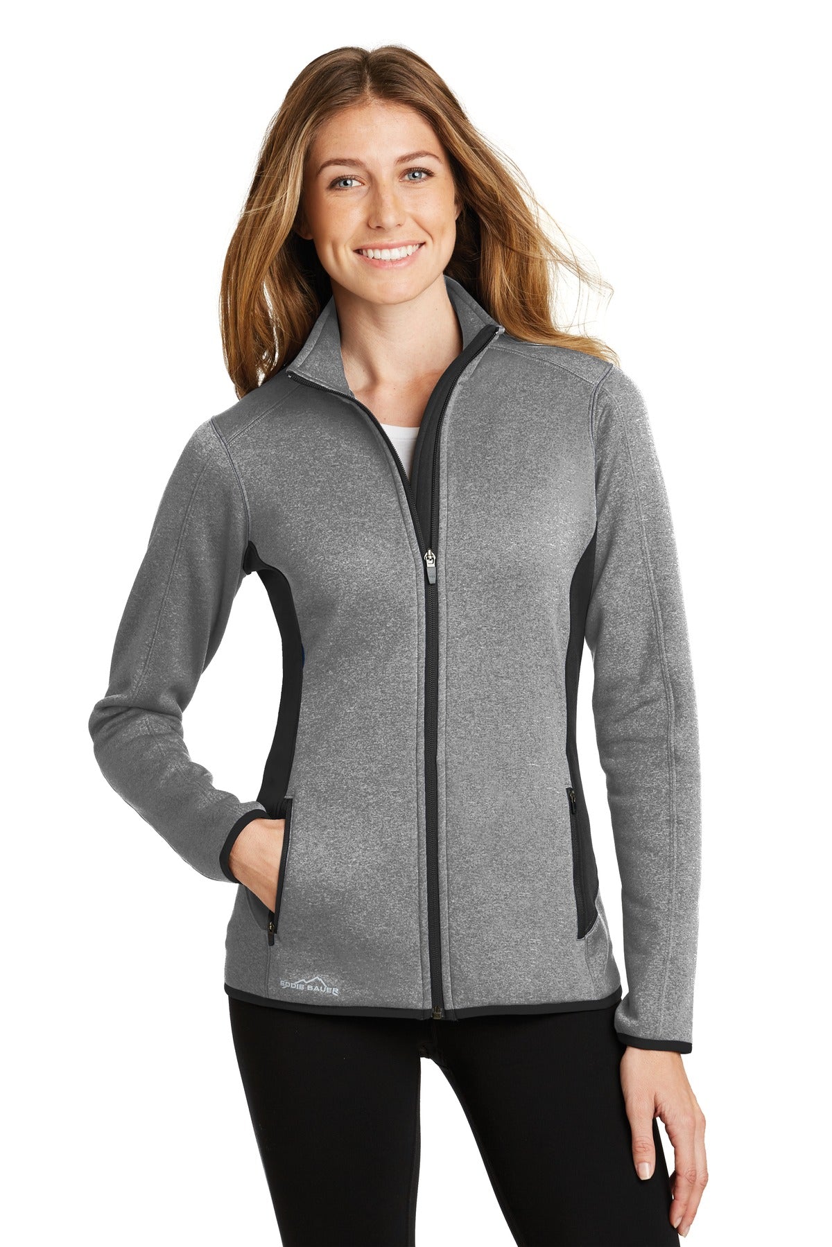 Eddie Bauer Women's Full-Zip Heather Stretch Fleece Jacket. EB239 Corporate Apparel Jackets & Vests