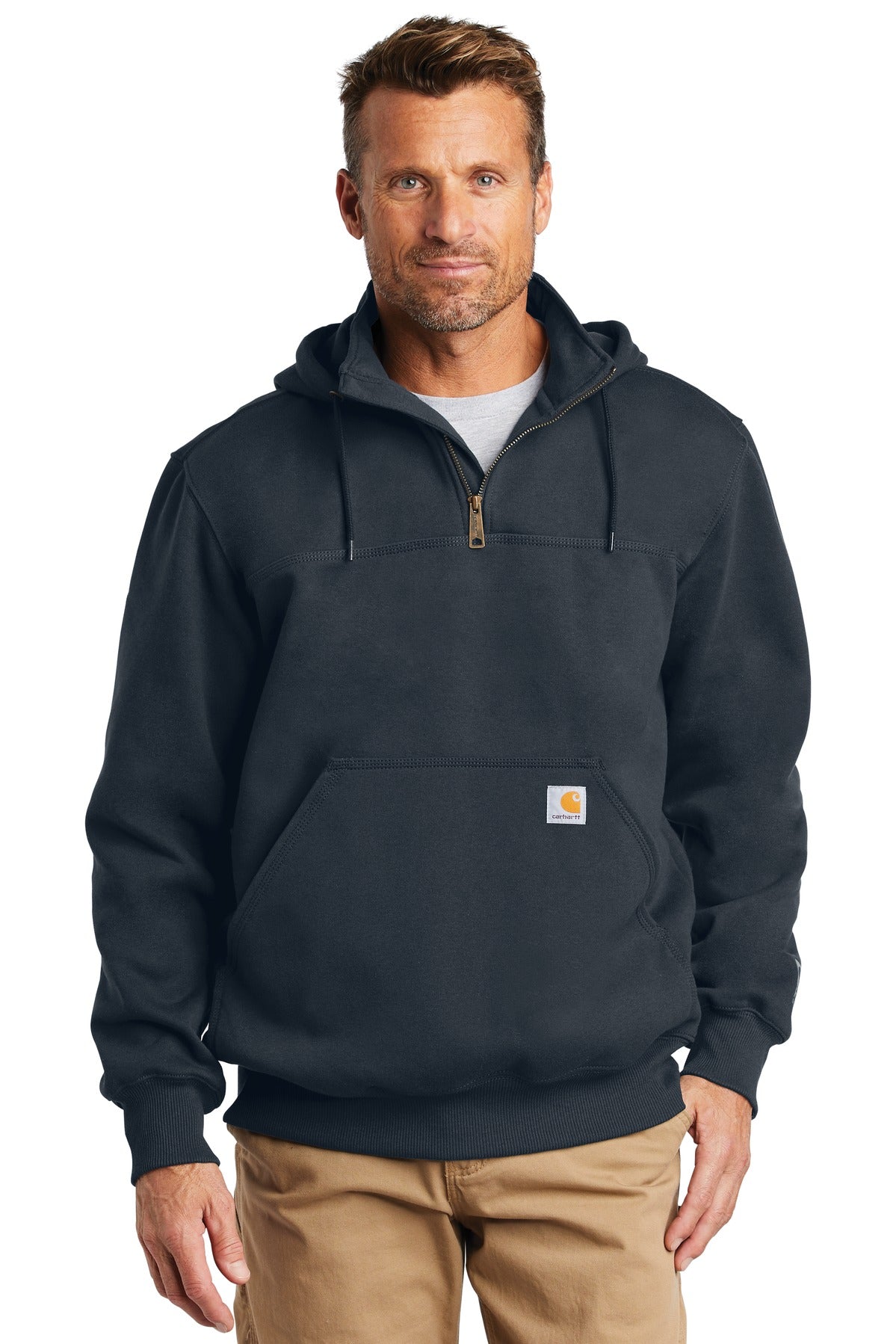 Carhartt Men's Rain Defender Paxton Heavyweight Hooded Zip Mock Sweatshirt CT100617 Corporate Apparel Sweatshirts & Fleece