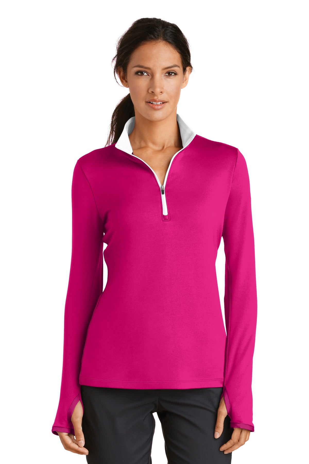 Nike Women's Dri-FIT Stretch 1/2-Zip Cover-Up-1