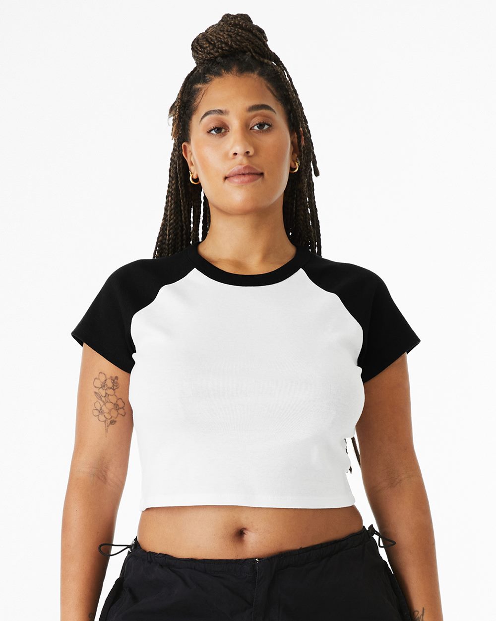 BELLA + CANVAS Women's Micro Rib Raglan Baby Tee BC1201 Womens Apparel Shirts & Tops