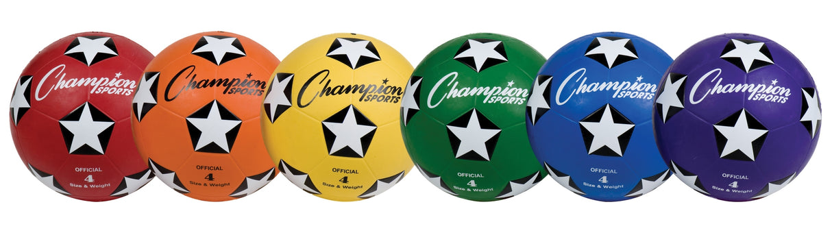 Champion Sports Rubber Cover Soccer Ball Set Soccer Soccer Balls All
