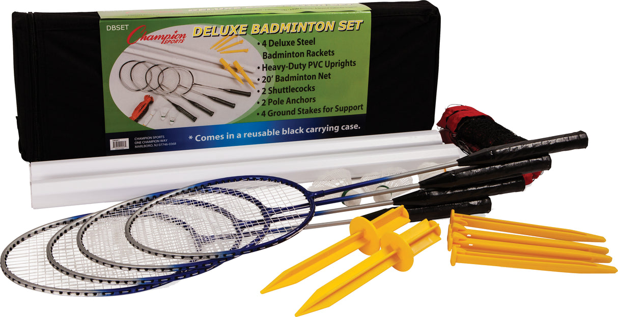 Champion Sports Deluxe Badminton Set Tennis & Racquet Badminton Racquets All
