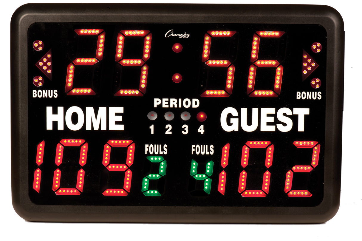 Champion Sports Tabletop Indoor Electronic Scoreboard W/Remote Basketball Equipment All