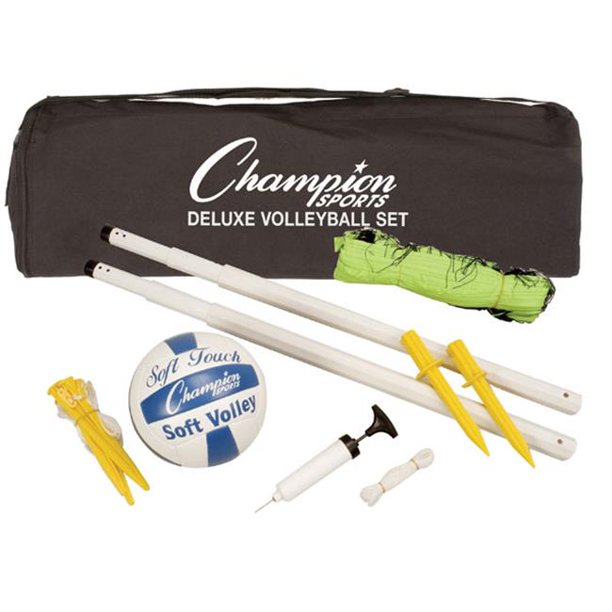 Champion Sports Deluxe Volleyball Set Volleyball Nets & Court Equipment All